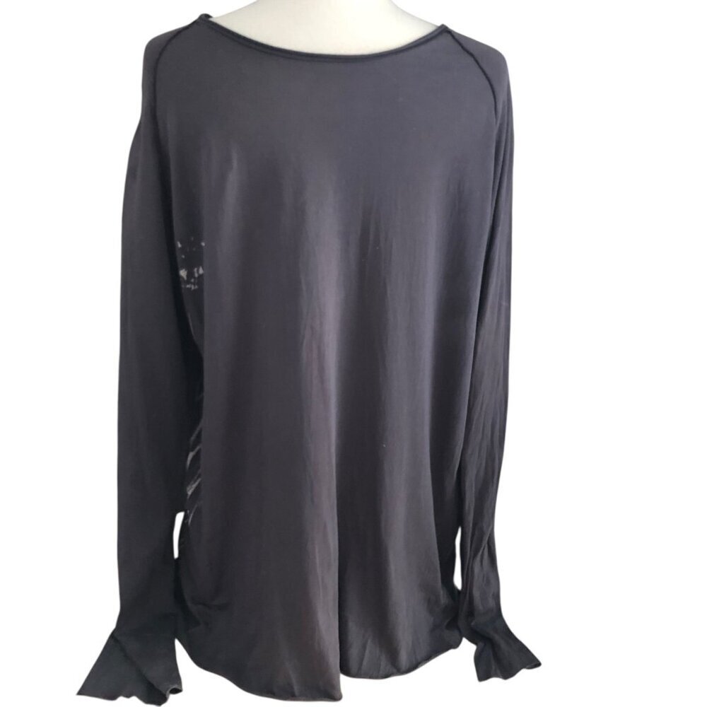 Velvetmen Lightweight Graphic T Shirt - Men's M Gray & White Doves Retail $148